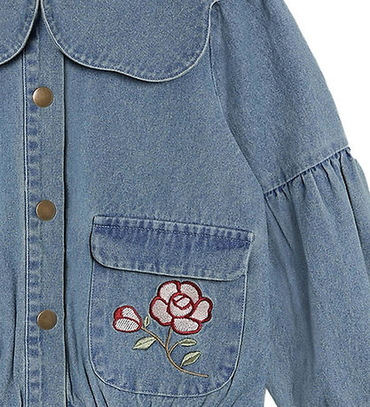 Fliink Denimjakke - Don Rose - Medium Denim Blue