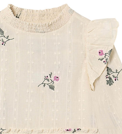 Fliink Kjole - Dobby - Sandshell m. Korssting