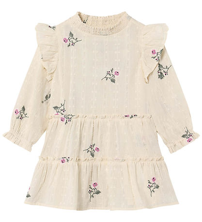 Fliink Kjole - Dobby - Sandshell m. Korssting