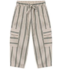 Fliink Bukser - Viskose/Hør - Vira - Hedge Green/Sandshell