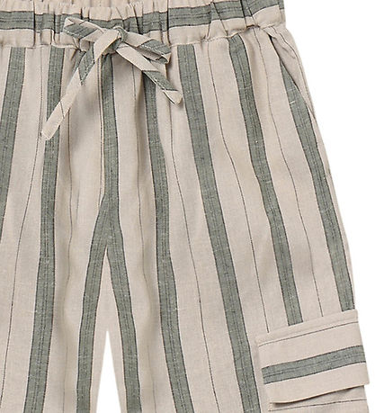 Fliink Bukser - Viskose/Hør - Vira - Hedge Green/Sandshell