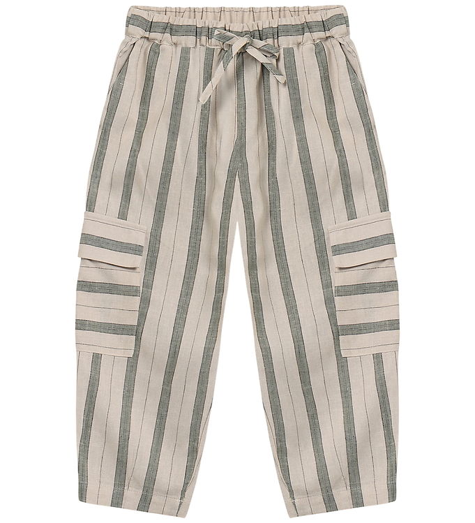 Fliink Bukser - Viskose/Hør - Vira - Hedge Green/Sandshell