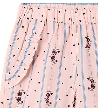 Fliink Bukser - Colombe - Chalk Pink AOP