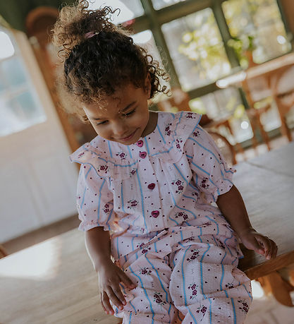 Fliink Bukser - Colombe - Chalk Pink AOP