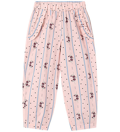 Fliink Bukser - Colombe - Chalk Pink AOP