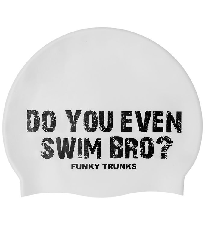 Funkita Badehætte - Silikone - White Swim Bro