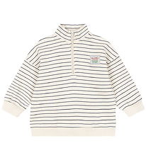 Konges Sløjd Sweatshirt - Half Zip - Lou - Flintstone Stripe
