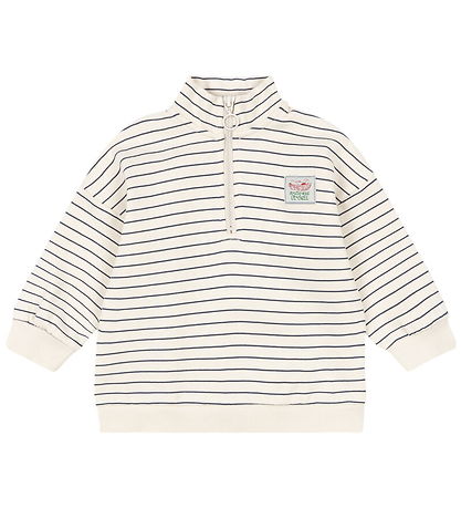 Konges Sløjd Sweatshirt - Half Zip - Lou - Flintstone Stripe