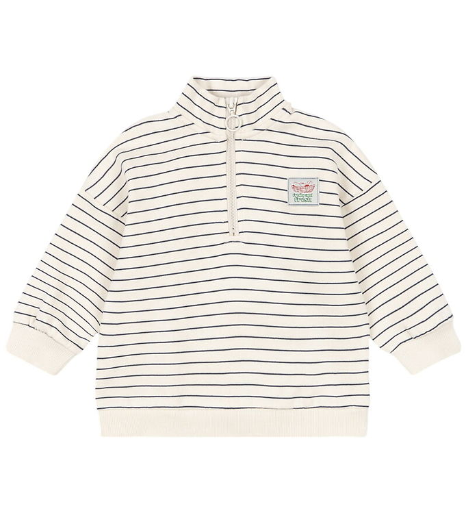 Konges Sløjd Sweatshirt - Half Zip - Lou - Flintstone Stripe