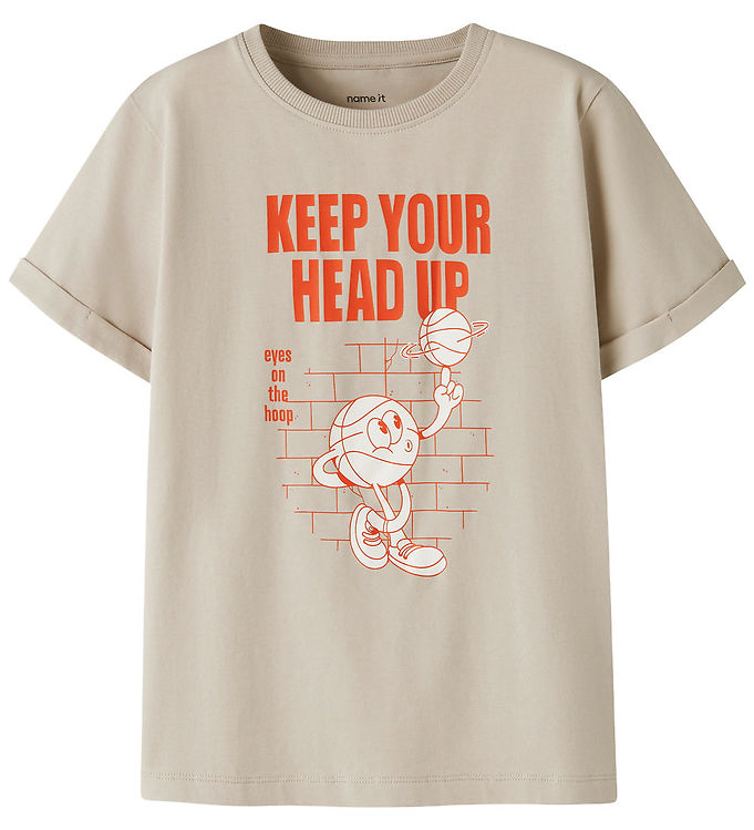 Name It T-shirt - NkmVux - Chateau Gray/Head Up