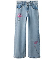 Name It Jeans - Wide - NkfRose - Light Blue Denim/Flower Emb