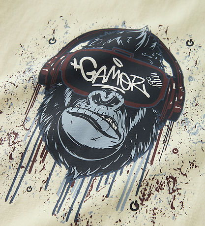 Name It T-shirt - NkmVictor - Pear Sorbet/Monkey Gamer