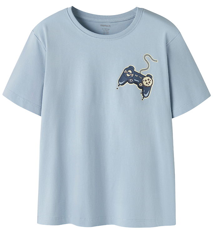 Name It T-shirt - NkmVictor - Blue Fog/Pizza Controller