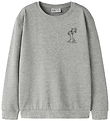 Name It Sweatshirt - NkmVasse -  Grey Melange/Palm
