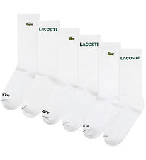 Lacoste Socks - 6-Pack - Crew - Blanche