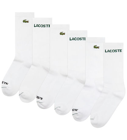 Lacoste Socks - 6-Pack - Crew - Blanche