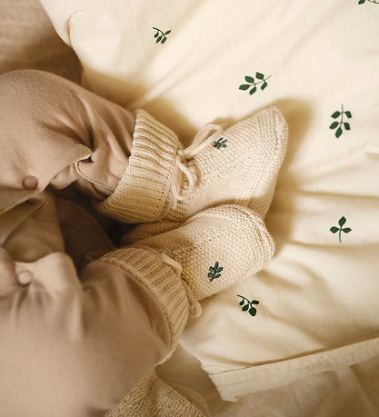 Moonboon Futter Og Babyhjelm - Strik - Gaveæske - Leaf