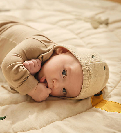 Moonboon Futter Og Babyhjelm - Strik - Gaveæske - Leaf