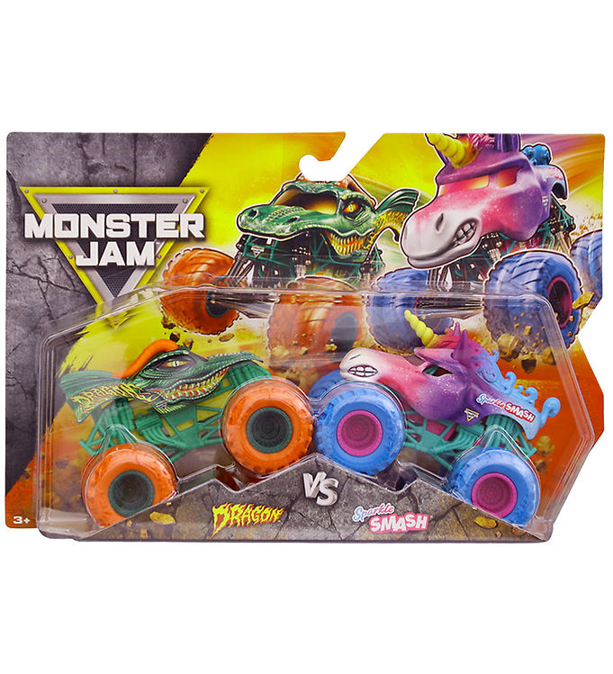 Monster Jam Truck - 1:64 - 2-pak - Dragon/Sparkle Smash