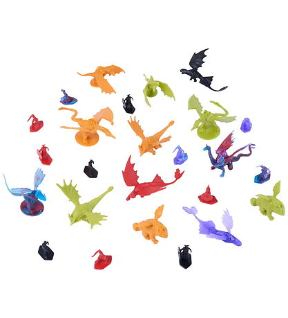 Dragons Legetøj - 25 stk - Spand m. Dragons Collectibles