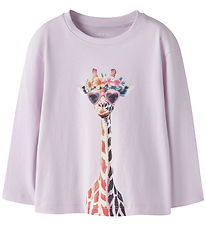 Name It Bluse - NmfVotea - Lavender Fog/Giraffe Sunglasses