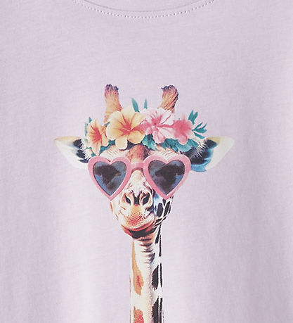Name It Bluse - NmfVotea - Lavender Fog/Giraffe Sunglasses