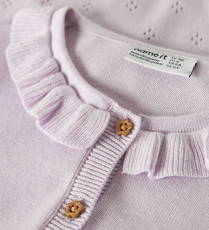 Name It Cardigan - Strik - NmfDiame - Lavender Fog