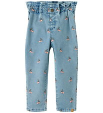 Lil' Atelier Jeans - Loose - NmfDena - Medium Blue Denim/Cherry