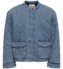 Kids Only Denimjakke - Quiltet - KogHallie - Light Blue Denim
