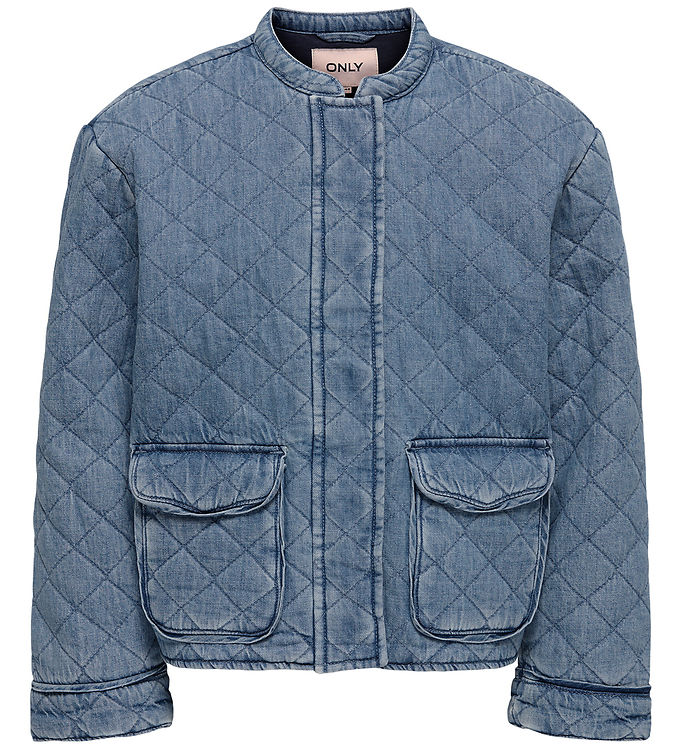 Kids Only Denimjakke - Quiltet - KogHallie - Light Blue Denim