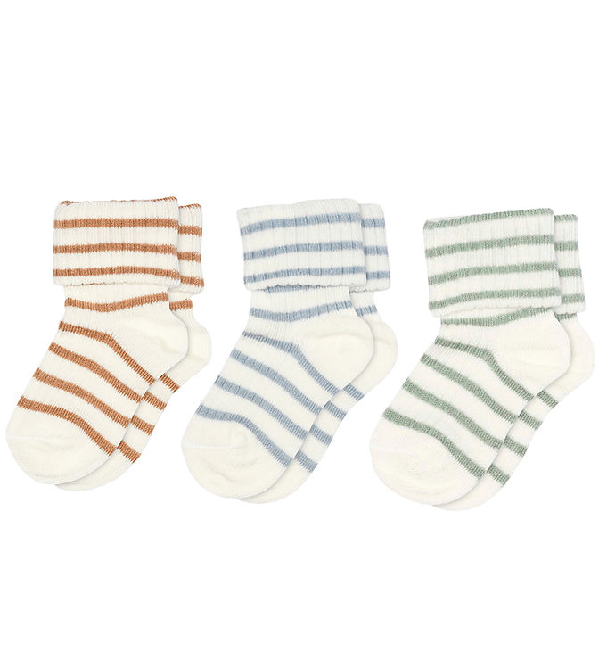 MP Strømper - Viskose/Bambus - 3-pak - Rib - Kallie - Dusty Blue billede