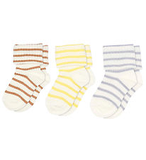 MP Strømper - Viskose/Bambus - 3-pak - Rib - Kallie - Pineapple 