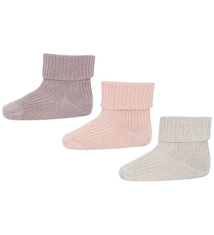 MP Strømper - Viskose/Bambus - Rib - 3-pak - Ida Glitter - Lupin