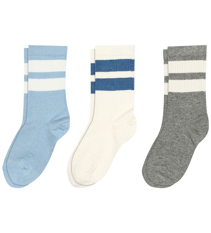 MP Strømper - 3-pak - Anker - Blue Bell m. Striber