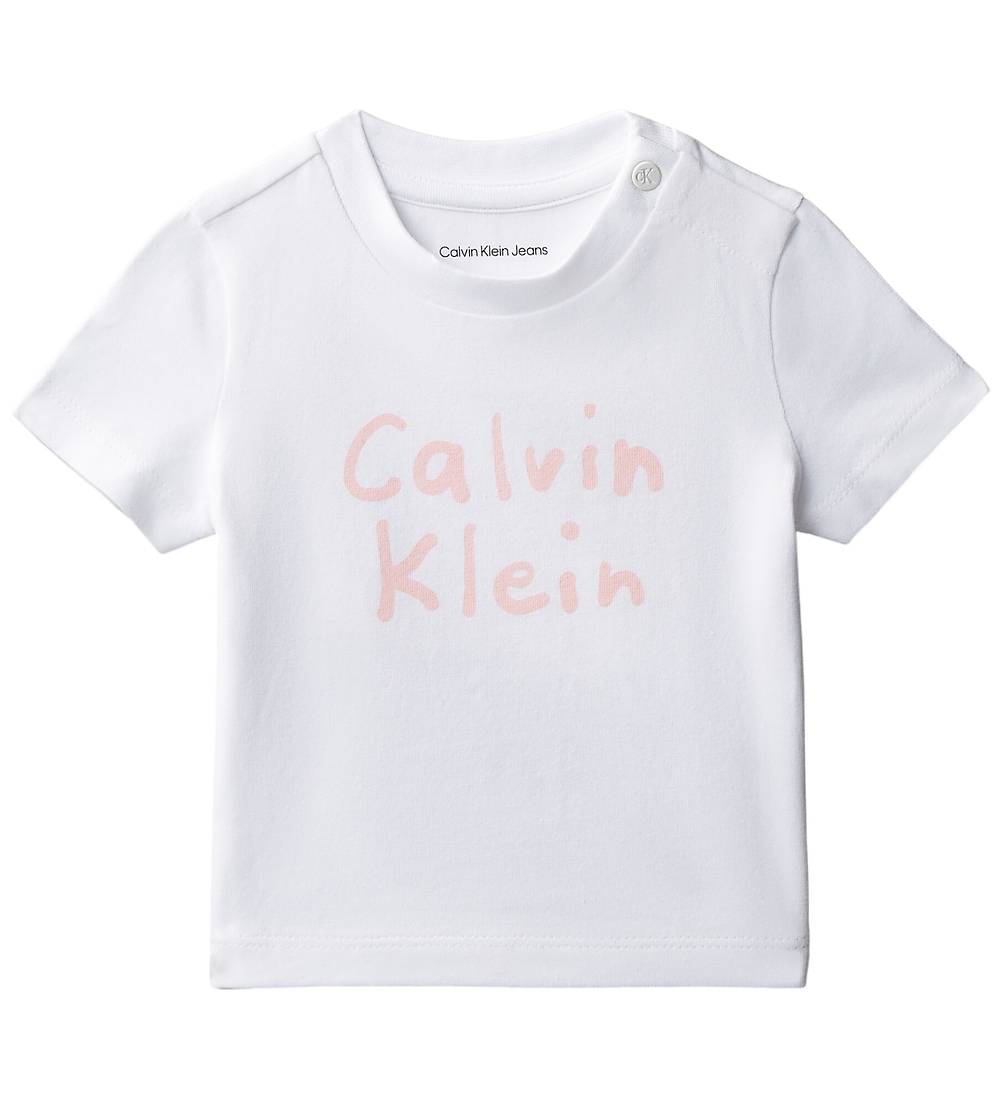 Calvin Klein T-Shirt - CK Logo - Bright White - Calvin Klein - 74 - T-Shirts
