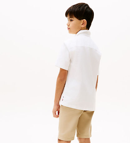 Tommy Hilfiger Skjorte k/æ - Stretch Oxford - Hvid