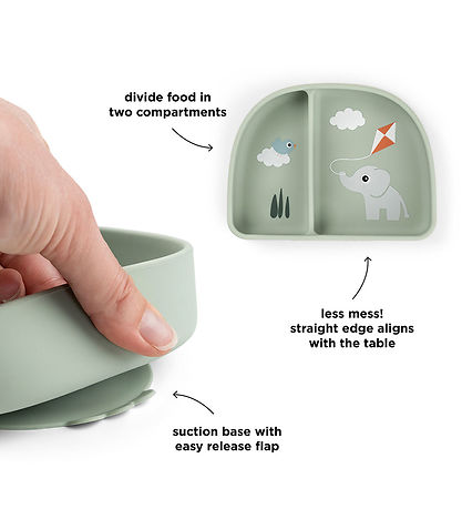 Done by Deer Skål - Stick & Stay - Playground - Grøn