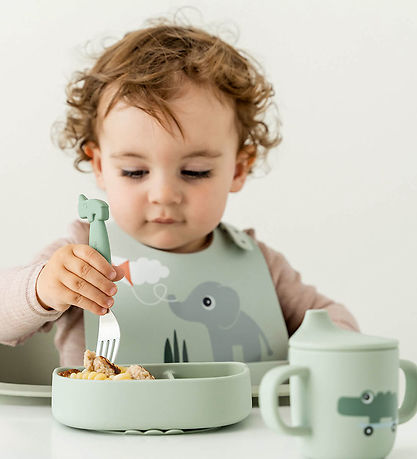 Done by Deer Skål - Stick & Stay - Playground - Grøn