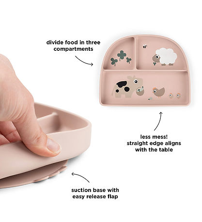 Done by Deer Tallerken - Stick & Stay - Tiny Farm - Pudder