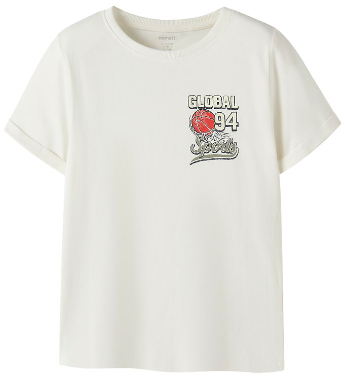 Name It T-shirt - NkmVux - Cloud Dancer/Global