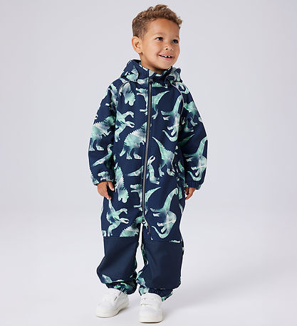 Name It Softshelldragt m. Fleece - Noos - AOP - NmmAlfa - Dark S