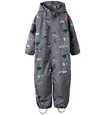 Name It Softshelldragt - Noos - AOP - NmmAlfa - Flint Stone/Work