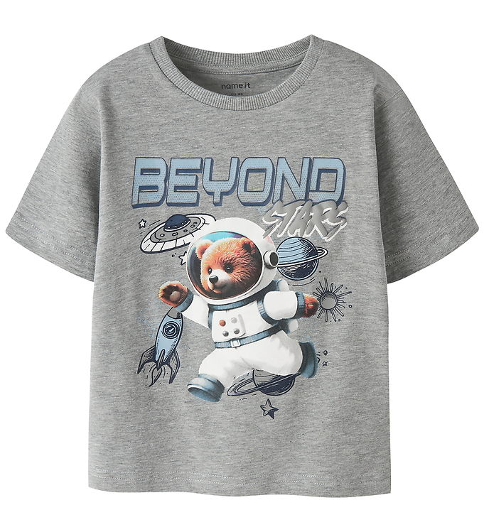 Name It T-shirt - NmmDifus - Grey Melange