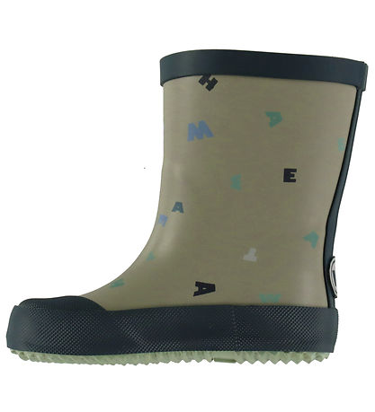 Wheat Rubber Boot - Muddy - Light Flint Letters