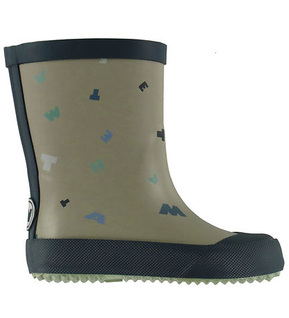 Wheat Rubber Boot - Muddy - Light Flint Letters