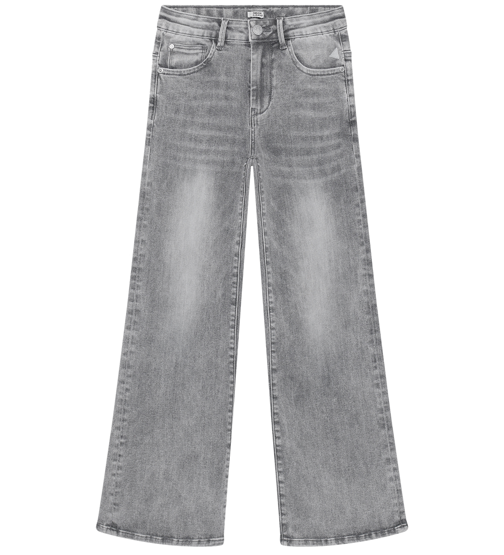 Indian Blue Jeans - Brede pasvorm - Light Grey Denim - Indian Blue Jeans - 12 jaar (152) - Jeans