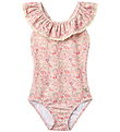 Wheat Swimsuit - UV40+ Doris - Powder Flowers Duck Seashells