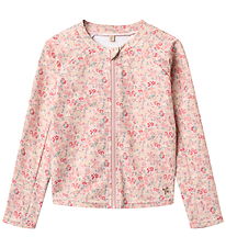 Wheat Badebluse - UV40+ - Zip - Ada - Powder Flowers And Seashel