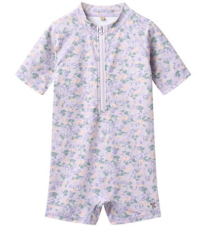 Wheat Badeheldragt - UV40+ - Cas - Purple Light Petunias