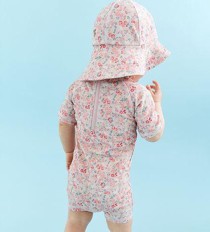 Wheat Badeheldragt - UV40+ - Cas - Powder Flowers And Seashells